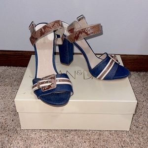 Joan&David Dapulis navy heels. Size 11. Worn once.